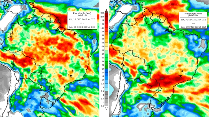 Centro Norte do país com previsão de muita chuva ao longo da próxima semana, destaque para todo o Matopiba