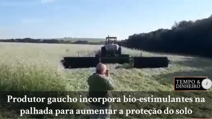 Produtor gaucho incorpora bio-estimulantes na palhada para aumentar a proteção do solo