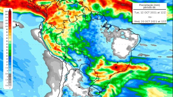 Inmet: Cenário mais favorável de chuva volta a ser registrado no BR central na 2ª quinzena do mês