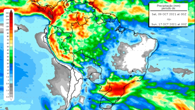 Inmet alerta para redução das chuvas nos próximos 10 dias para GO, TO e BA por conta de um bloqueio atmosférico