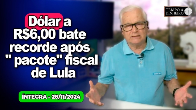 Dólar a R$6,00 bate recorde após" pacote" fiscal de Lula. Feriado nos EUA deixa Chicago e NY de lado