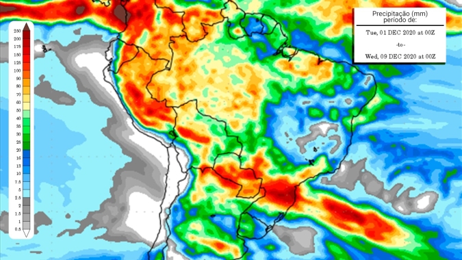 Inmet confirma retorno das chuvas para o Sul do país a partir desta quarta-feira (25); exceção apenas para o norte do PR