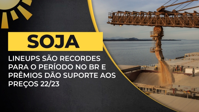 Soja: Lineups são recordes para o período no BR e prêmios dão suporte aos preços 22/23