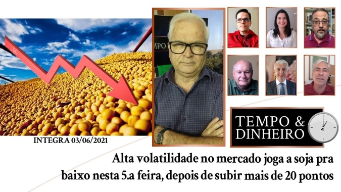 Alta volatilidade no mercado joga a soja pra baixo nesta 5.a feira,depois de subir mais de 20 pontos