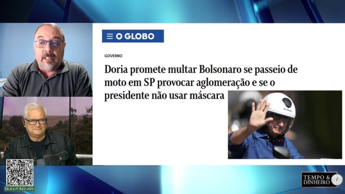 Dória vira piada: diz que vai multar Bolsonaro na motociata (passeio de moto) deste sábado.Ridículo