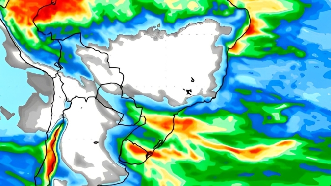 Chuva deve continuar escassa sobre o Brasil-Central até o final deste mês, indica projeção da NOAA