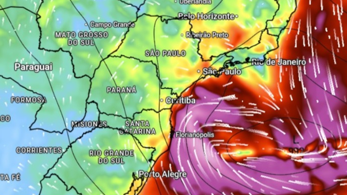 Ciclone extratropical traz riscos para regiões agrícolas durante o final de semana