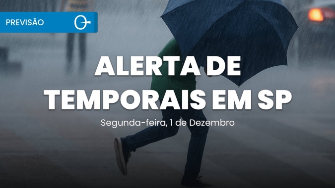 Confira a previsão do tempo para esta segunda-feira (1) para todo o Brasil