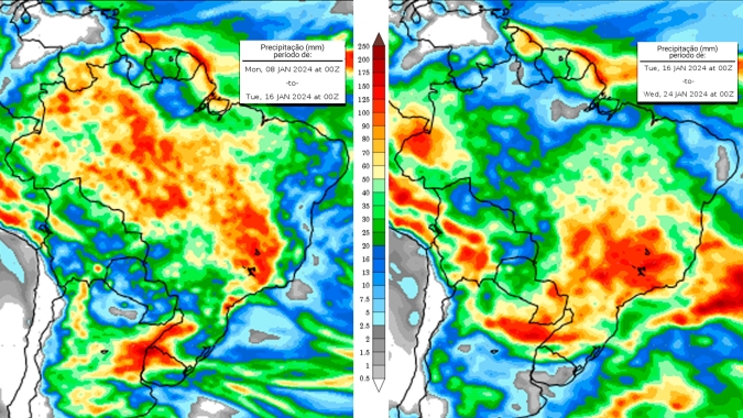 Paraná e Sul do MS seguem com chuvas irregulares e temperaturas altas ao longo dessa semana; mudanças só para semana que vem