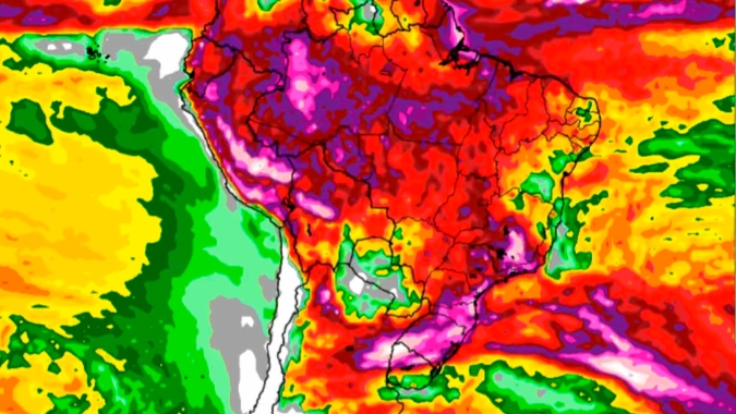 Final de semana terá chuvas intensas no Sudeste e Centro-Oeste do Brasil