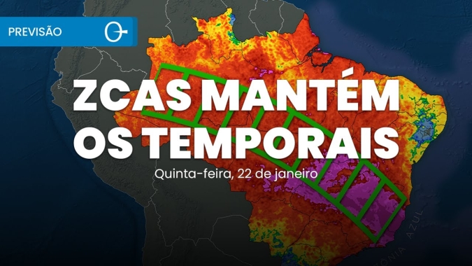 Confira a previsão do tempo para esta quinta-feira (22) para todo o Brasil