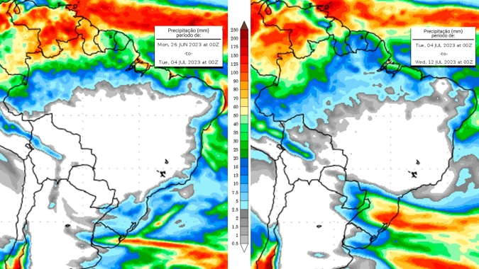 Bloqueio atmosférico se intensifica ao longo da semana com clima seco e temperaturas em elevação durante o dia no interior do Brasil
