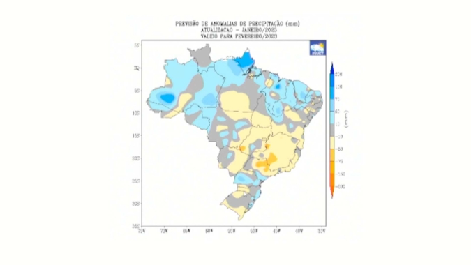 Depois da chuvarada de janeiro, volumes podem ficar abaixo da média no mês que vem na região Central do Brasil