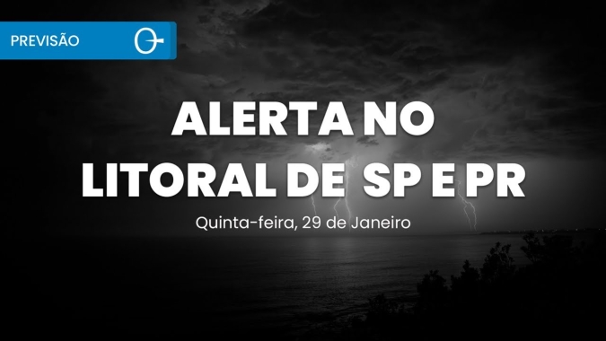 Baixa pressão se forma na costa e eleva o risco de chuva intensa no Sudeste | Previsão 29/01/2026