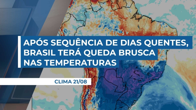 Após sequência de dias quentes, Brasil terá queda brusca nas temperaturas, destaca meteorologista
