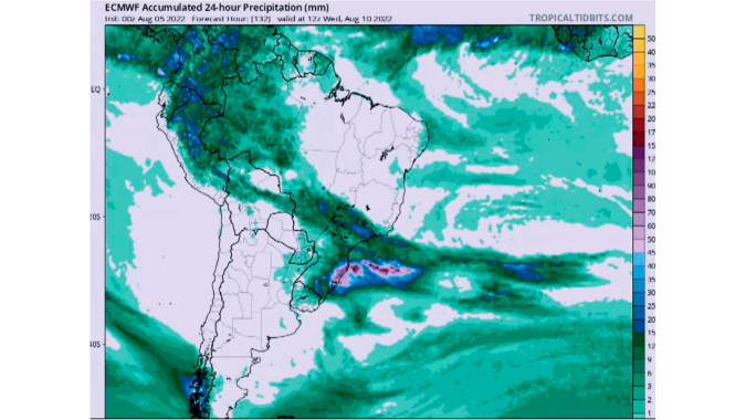 Vai ter de tudo: Próxima semana será marcada por muita chuva no Sul, avanço pra região Central, granizo e até onda de frio derrubando muito as temperaturas