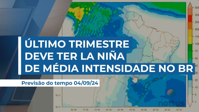 Formação de La Niña deve começar a favorecer consolidação de chuvas no Brasil a partir da segunda quinzena de outubro