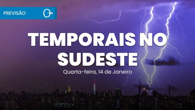 Confira a previsão do tempo para esta quarta-feira (14) para todo o Brasil