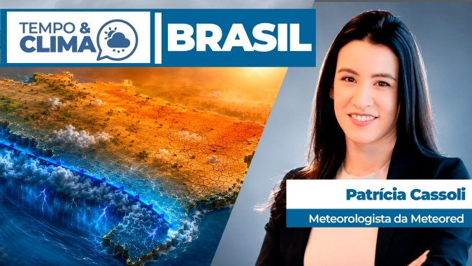 Frente fria volta a ganhar força no Sul e mantém alerta para temporais; interior do Brasil segue seco