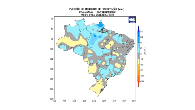 Inmet: Chuvas podem chegar com mais frequência no Sul do Brasil durante o mês de dezembro, mas ainda mantém irregularidade principalmente no RS