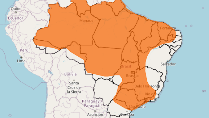 Inmet alerta para chuvas em grande parte do país; tempo firme em áreas do Sul, Sudeste e Nordeste