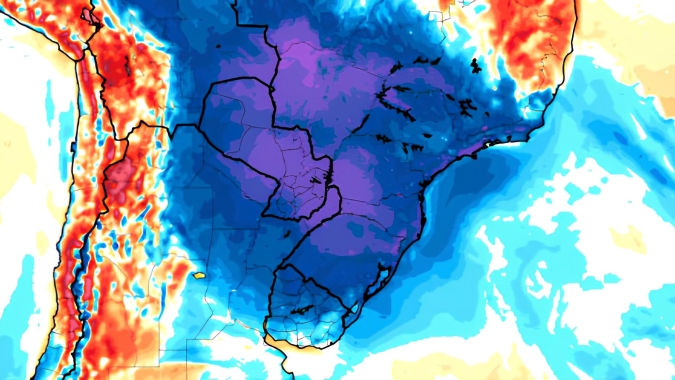 Declínio de temperatura já chega ao Sul do país e deve avançar sobre todo Centro-Oeste e parte do Sudeste