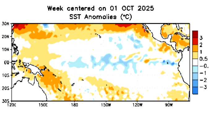 NOAA confirma presença de La Niña e prevê persistência do fenômeno entre dezembro e fevereiro