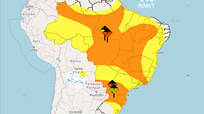 Alertas de chuvas intensas abrangem praticamente todo o Brasil nesta 6ª feira (20)