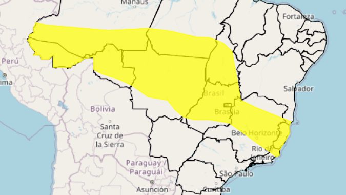 Chuvas fortes e risco de granizo: Inmet alerta Mato Grosso, Minas Gerais, Goiás, Acre, Amazonas e Espírito Santo