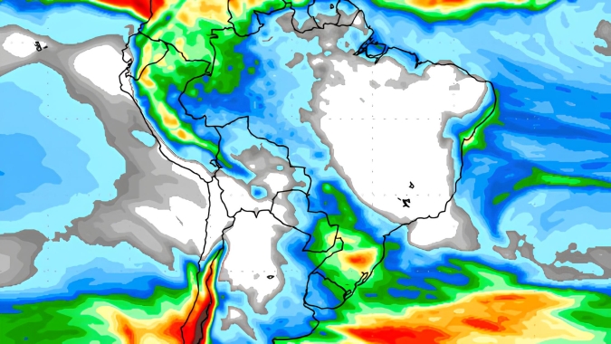 NOAA indica chuvas para áreas secas de Mato Grosso do Sul, Mato Grosso e Paraná no início de agosto
