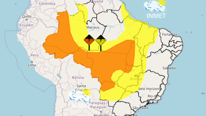 Centro-Oeste e Norte seguem com alerta para chuvas nesta 5ª feira (26)