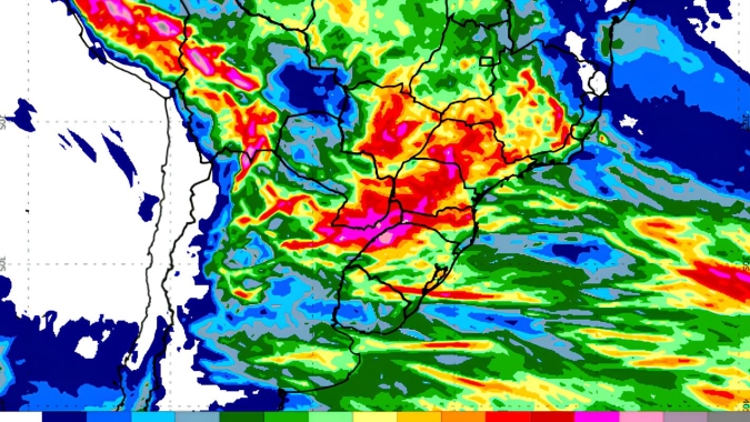 Grande parte do Centro-Sul do Brasil tem previsão de chuvas acima da média nos próximos dias