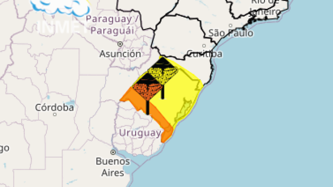 Rio Grande do Sul volta a ter alerta de perigo para tempestades no sábado (1º)