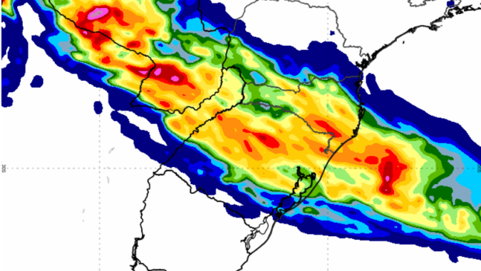 Região Sul tem alerta de tempestade e previsão de chuvas