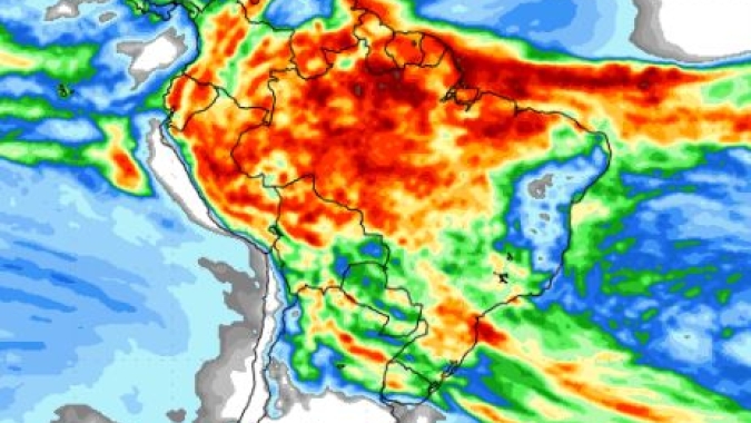 Previsão do tempo: Atualização do NOAA indica duas semanas de chuvas pelo Brasil