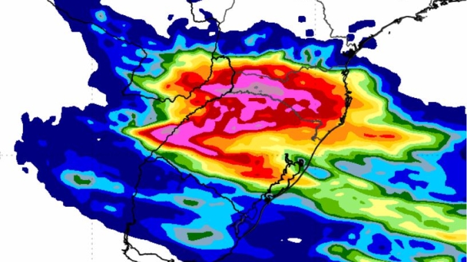Tempo severo: Sul do Brasil em alerta para muita chuva, granizo, inundação e deslizamento