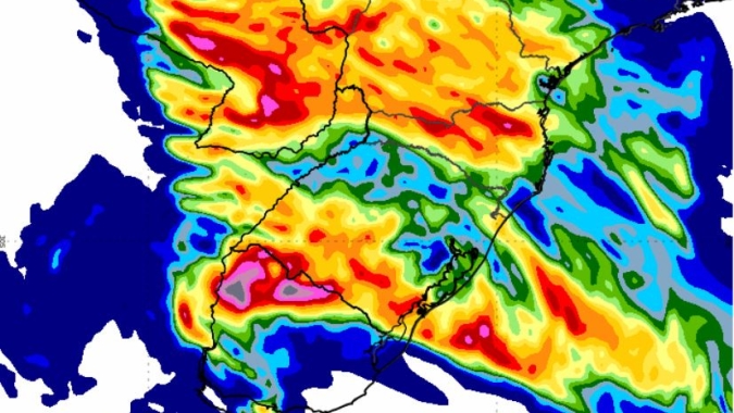 Centro-Sul do Brasil em alerta para chuvas intensas nesta 5ª feira; atenção no Paraná