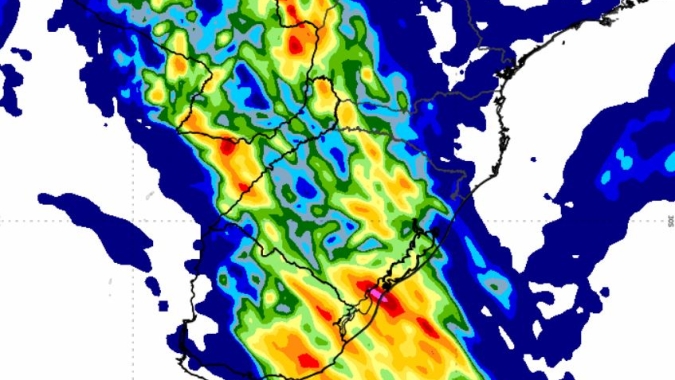 Previsão do tempo: Semana começa com alerta de muita chuva no Sul do país