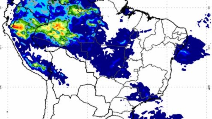 Massa de ar seco começa a perder força, umidade desce e chuvas começam a voltar no Brasil Central