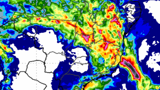 Final de semana ainda terá muita chuva no Centro-Oeste, Sudeste e Matopiba