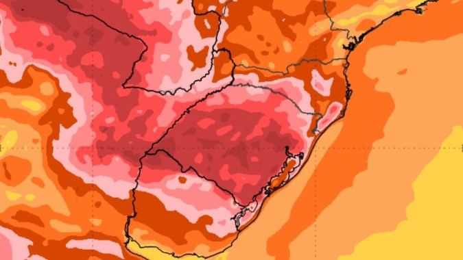 Massa de ar seco impede avanço das chuvas e região Sul do Brasil pode ter mais um dia com 40ºC
