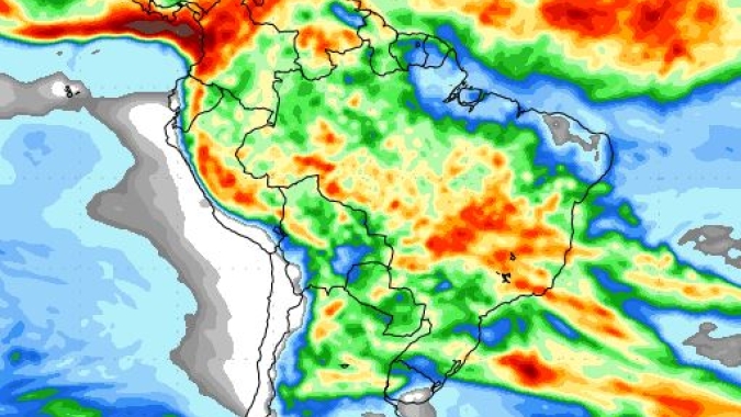NOAA: Virada do mês terá chuvas abrangentes em todas as regiões produtoras do país