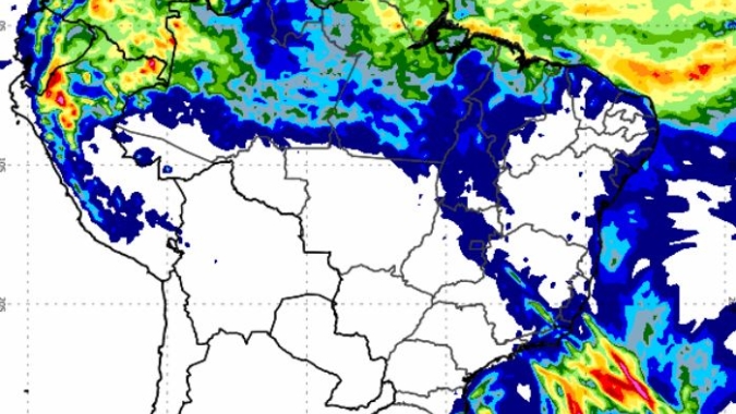 Frente avança, leva chuva pontual para a região Central e ar frio mantém temperaturas baixas