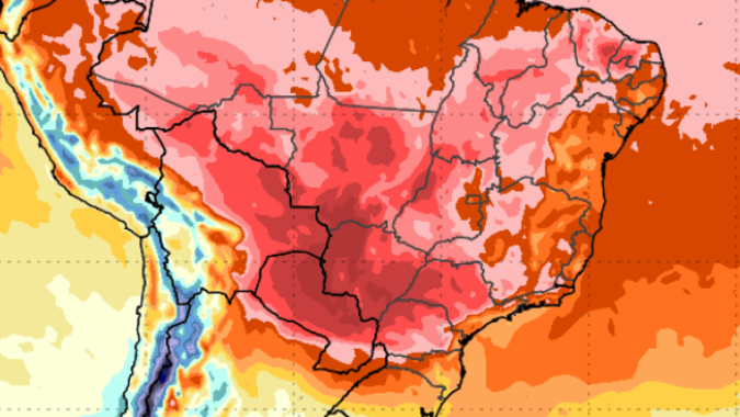 Inmet mantém previsão de calor intenso e parte do Brasil e tem alerta vermelho para chuvas no Sul