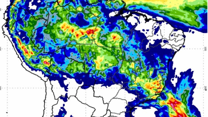 Dezembro começa com ZCAS e muita chuva no Centro-Norte do Brasil