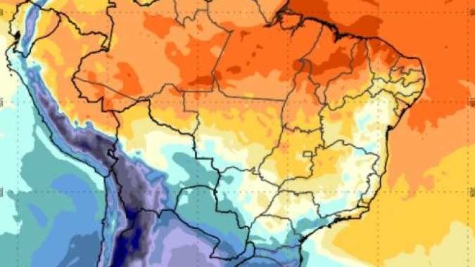 Dia típico do inverno: Previsão de geada para o Sul do Brasil e tempo muito seco com baixa umidade no BR Central