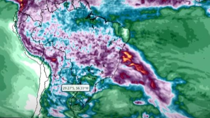 Centro-Norte do Brasil pode ter chuvas de até 150mm nos próximos dias, enquanto região Sul deve observar redução nas precipitações