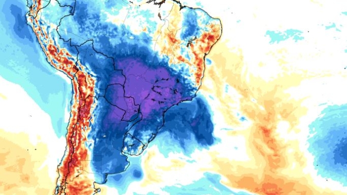 Alerta no milho safrinha: Frio precoce e intenso pode atingir lavouras no PR, sul de SP e MS nos próximos dias
