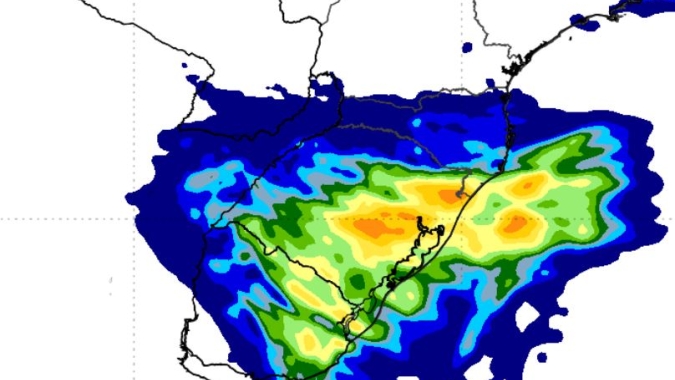 Chuva volta a deixar Sul do Brasil em alerta e interior do Brasil permanece com ar muito seco e baixa umidade