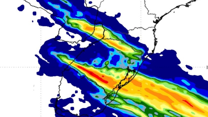 Semana começa com nova rodada de chuvas no Sul do Brasil